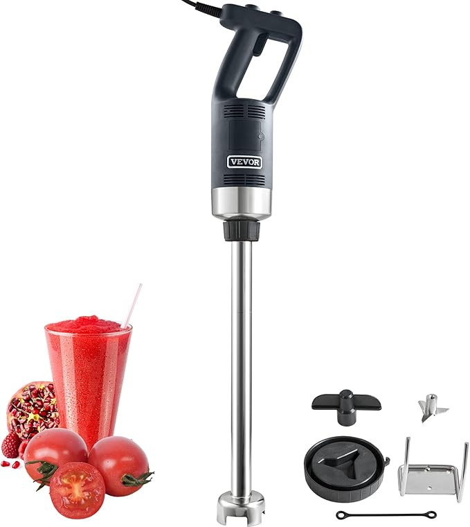 VEVOR Commercial Immersion Blender 500 Watt 20Inch Heavy Duty Hand Mixer Variable Speed Mixer with 304 Stainless Steel Blade Multi-Purpose Portable Mixer for Soup Smoothie Puree Baby Food