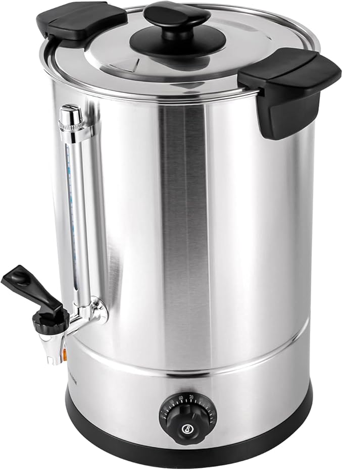 Industrial Coffee Maker Coffee Urns Premium Commercial Coffee Machine Large Stainless Steel Coffee Maker Automatic Coffee Brewing Thermostable Design (12L/3.17Gal)