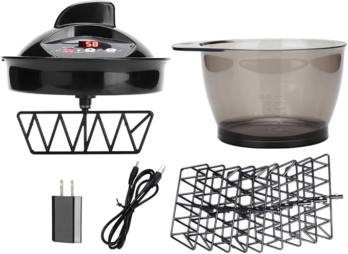 Electric Mixer Electric Blender with Scales Mixing Bowl US Plug Automatic Dye Cream Blender for Hair Salon Home