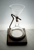 Biduhaev GUT! Coffee Stand - Deluxe Hot or Cold Brew Coffee Dripper/Maker - Copper Maple Handmade Glass 520ml
