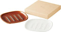Mino Ware 58-126-231 Miyama Gift Set Dinnerware Set Plate Bread Plate 7.1 x 7.1 inches (18 cm) Pair of 2 Branch Pattern (Ivory Glaze x 1 each) Crust Crust Wedding Gift Housewarming Gift Made