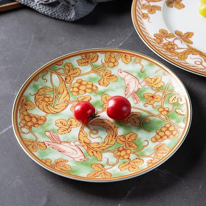 bone china dinnerware set dishes set for 2 people porcelain dinnerware sets for hotel family gathering banquet wedding(Includes 2 coffee cups and 2 saucers)