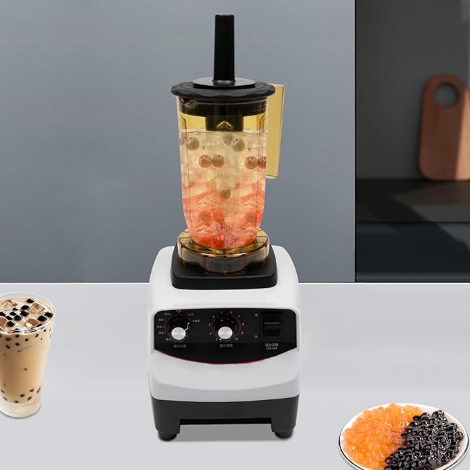 Tea Brewing Machine 50.72oz Smoothie Blender with 4 Cups 1800W Multifuction Food Blender Shaking Machine Smoothie Maker-10 Speed