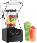 Commercial Silent Wall Breaker Blender2L Large High Speed Smoothie Maker17000rpm Powerful Motor5-Speed PresetSound Isolating Design