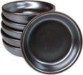 Ebros Gift Iron Black Clay Underglaze Technique Tetsu Kesho Porcelain Collection Dinnerware Serveware Kitchen Set Asian Japanese Restaurant Supply (Pack Of 6 Round Condiment Sauce Dishes 1.5oz)