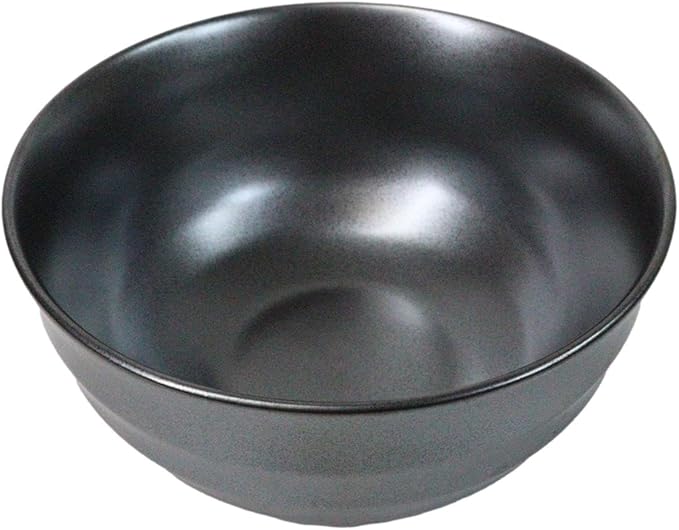 Ebros Gift Iron Black Clay Underglaze Technique Tetsu Kesho Porcelain Dinnerware Kitchen Set Asian Japanese Restaurant Supply (Pack Of 5 Medium Soup Salad Rice Bowls 24oz)