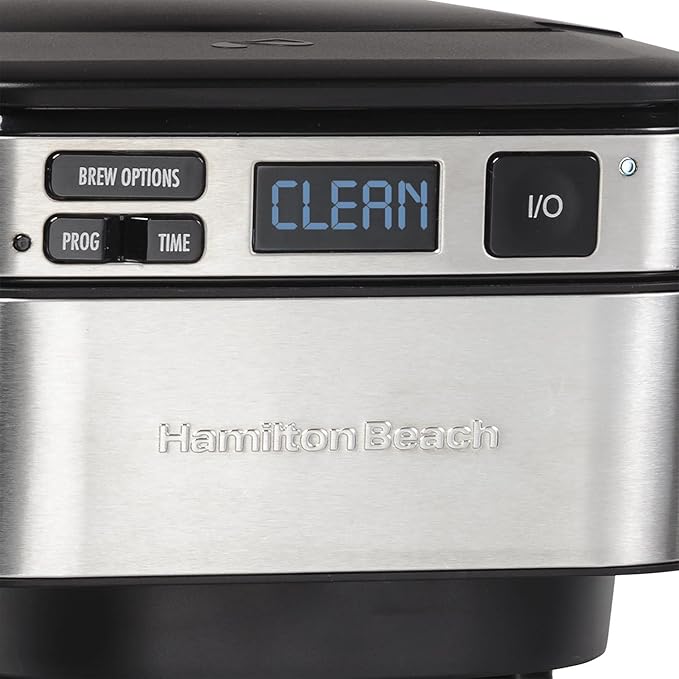 Hamilton Beach Programmable Coffee Maker 12 Cups Front Access Easy Fill Pause &amp Serve 3 Brewing Options Black (46310) &amp FlexBrew Trio 2-Way Coffee Maker Compatible with K-Cup Pods or Gro