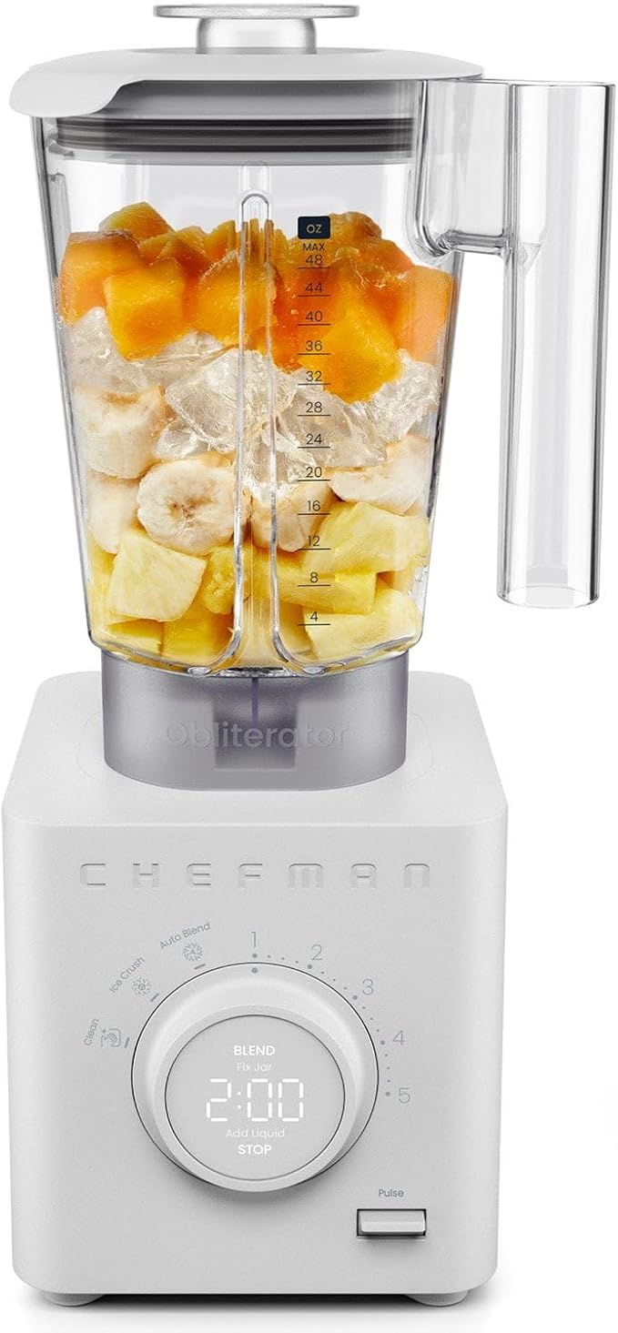 Professional Ice-Crushing Countertop Blender with Auto Blend Technology 1400 Watt High-Performance Motor 64 Oz Glass Pitcher 10 Variable Speed Settings Pulse Function Stainless Steel Blades for S