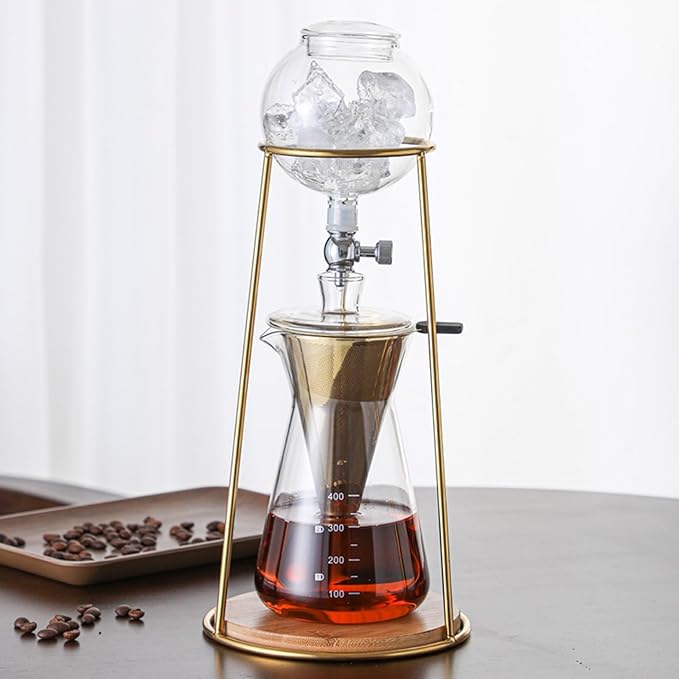 Cold Brew Maker Manual Cold Brew Coffee Tower Drip System Ice Drip Coffee Maker Drip Tower Coffee MakerLarge Capacity Reusable Iced Coffee Maker Iced Tea Maker for Cafe Home Kitchen(Color:A)