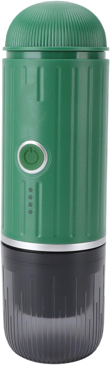 Portable Coffee Concentrate Maker 19 Bar Pressure | High Oil Extraction for Rich Flavor | Mini Coffee Machine for Home/Travel/Office | Fast Heating &amp Rechargeable (Green)