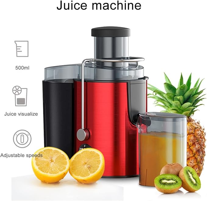 Home Multifunction Juicer Machine Fruit Vegetable Original Juice Double Cutter Head Stainless Steel Portable Fruit Juicers (B JP)