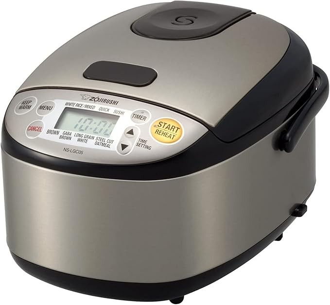 Zojirushi Micom 3-Cup Compact Size Multiple Settings Stainless Steel Made Built-In Retractable Power Cord and Easy to Transport Rice Cooker and Warmer