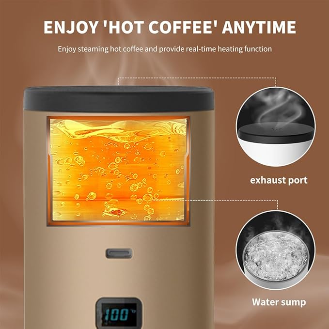 Portable Coffee Maker Espresso Machine Travel Espresso Maker USB-C ChargingHeating Pump Press Coffee Maker Electric Capsule Coffee Machine for RVCar Hiking Camping Office