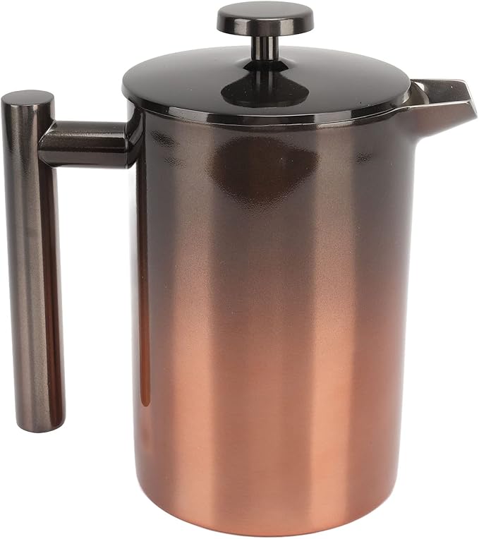 ZJchao French Press Coffee Maker Stainless Steel Double Wall Insulated 304 Rust Proof for Home Office Camping Outdoor Travel Brewing Loose Tea Iced Coffee Milk (800ml)