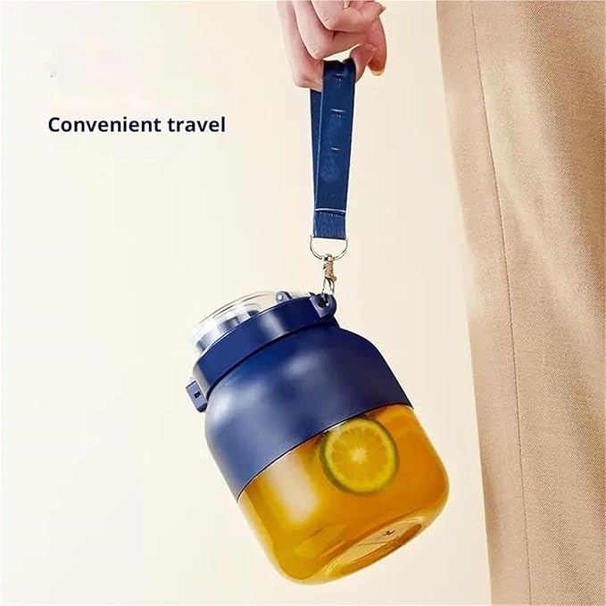 Mini handheld blender direct squeeze juicing no strainer required with double lids and a single cup blending cup is dishwasher safe(Green)