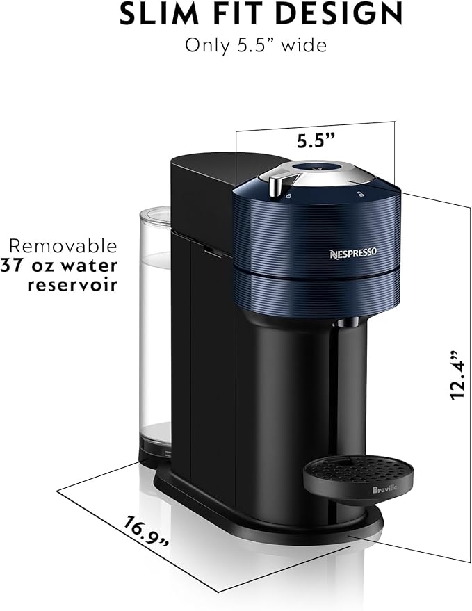 Nespresso Vertuo Next Coffee and Espresso Maker by Breville Navy Descaling Kit