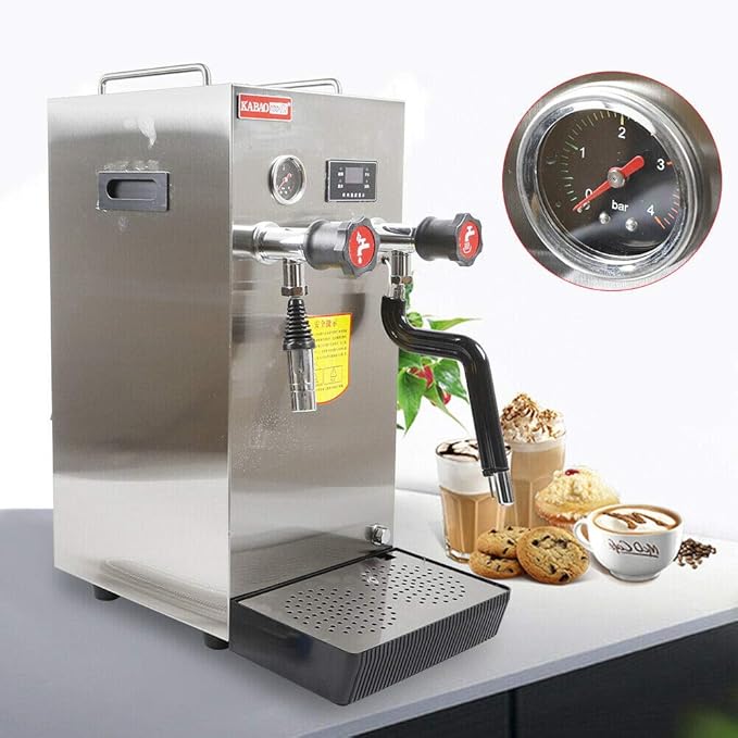 LYNICESHOP Water Frothing Machine 8L Stainless Steel 2500W Full-Automatic Steam Boiling Water Frothing Machine Boiling Water Frothing Machine for Coffee Milk Tea Dessert