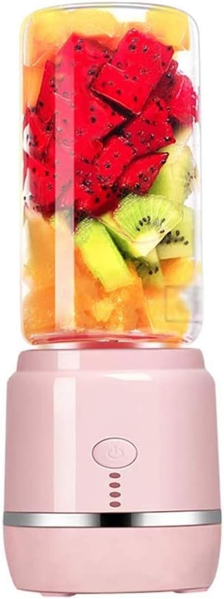 Mini Personal Portable Cordless Juicer Small 400ml Juice Cup Smoothie Maker with USB Rechargeable Fruit Juicer Blender for Travel Office Gym