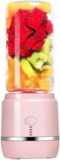 Mini Personal Portable Cordless Juicer Small 400ml Juice Cup Smoothie Maker with USB Rechargeable Fruit Juicer Blender for Travel Office Gym