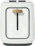2 Slot Toaster with Touch Display Adjustable Browning Wide Slots White