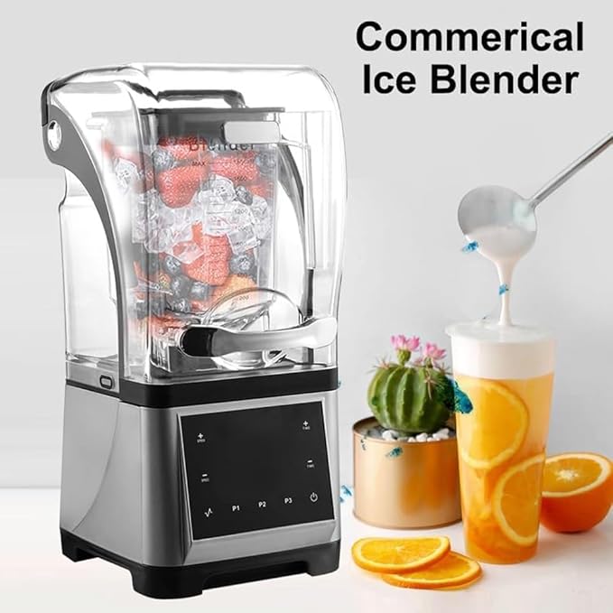 Smoothie Blender1800W Commercial Countertop Multiple Speed Smoothie Blender1.6L High Speed Smoothie MakerHousehold Quiet Blenderfor Puree Crush Ice Smoothies