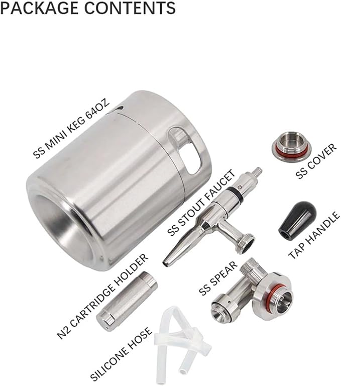 64oz(2L)/128(4L) Nitro Cold Brew Coffee Maker Nitrogen Coffee Machine Dispenser System w/PRV Kit &amp Stout Creamer Faucet