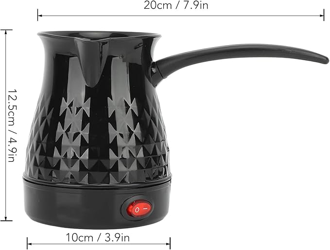 Zyyini Stainless Steel Coffee Maker Anti Scald Even Heating Electric Coffee Pot with Removable Handle US Plug 110V 600ml