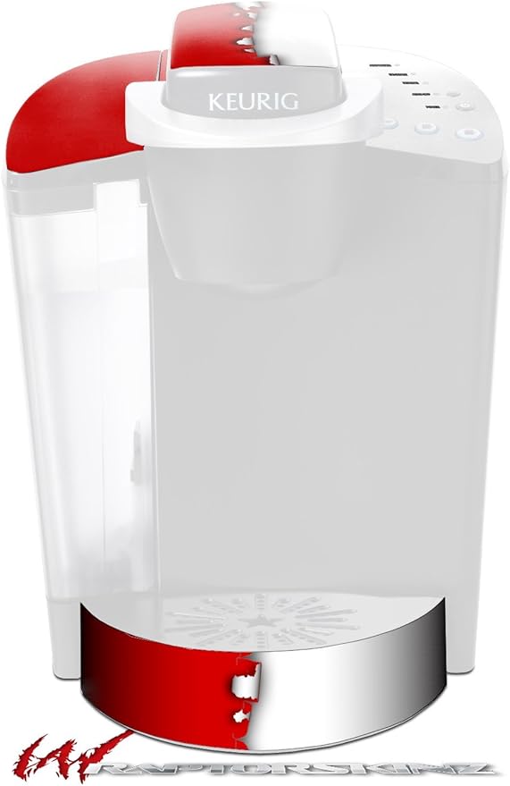 Decal Style Vinyl Skin compatible with Keurig K40 Elite Coffee Makers Ripped Colors Red White (COFFEE MAKER NOT INCLUDED)