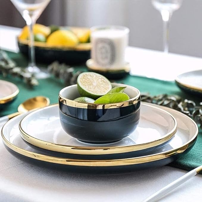 Dinnerware Sets Dish SetLuxurious Reactive Glaze PlatesDishesBowlsThe Best Gift for Family and Friends