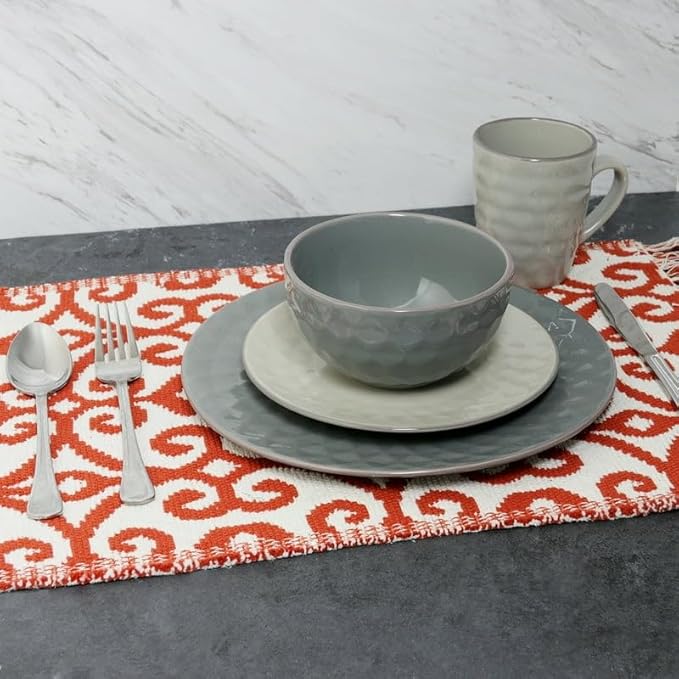 16-Piece Dinnerware Set Table Decoration Home Bowl and Dish Set Round Tableware