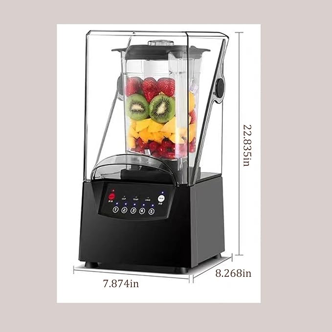 2200W Classic Blenders for KitchenGlass Jar Countertop BlenderProfessional High Speed Countertop Blender for KitchenLarge CapacityOne Click Cleaningfor Milk Tea Shops Coffee Shops