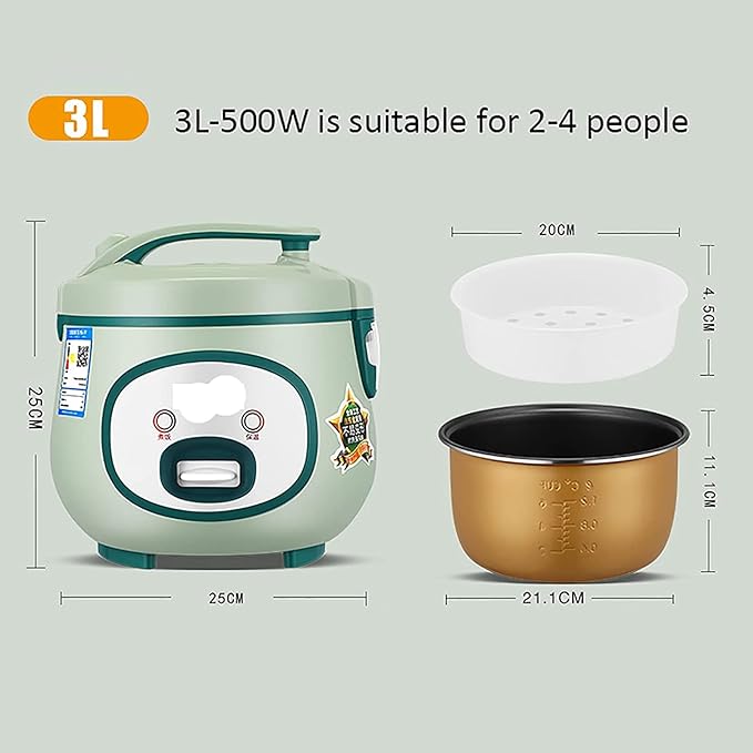 Rice Cooker- Steame Household Multi-Function Cooking Student Rice Cooker Mechanical Typewith Measuring Cup/Spatula (A 5L) (A 3L)