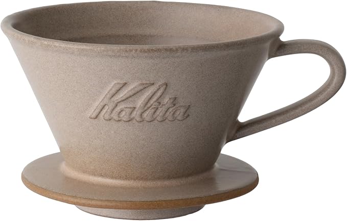 Carita Coffee Dripper Mino Ware High Heat Retention Pottery For 2-4 People Sand Brown #02103 Wave Series Made in Japan Drip Equipment For 2 People For 4 Cups Porcelain Stylish Outdoor
