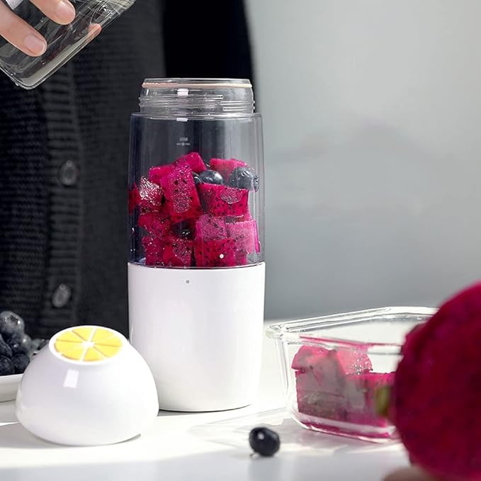 Portable Blender for Shakes and Smoothies Personal Travel Blender for Protein with 4000mAh USB Rechargeable Battery Crush Ice Frozen Fruit and Drinks 380ml Mini Travel Cup (Color : Pink)