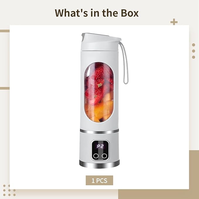 Multi-Functional Mini Blender For Students Convenient Juicer Cup With Built-In Battery Usb Charge 15.2 Fl Oz / 450 Ml Capacity Ideal For Home And Travel User-Friendly Silicone Handle