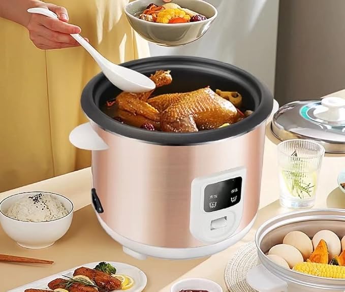 JYYBN Mini Rice Cooker with Non-Stick Inner Pot Intelligent Insulation Make Rice &amp Steam Healthy Food &amp Vegetables for 2-4 People