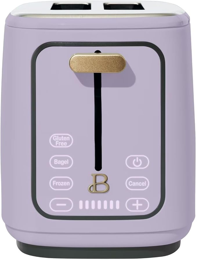 Smart Kitchen Toaster with Touch Interface and Preset Modes Advanced Two-Slice Toaster with Wide Slots and 7 Browning Levels (Lavender)