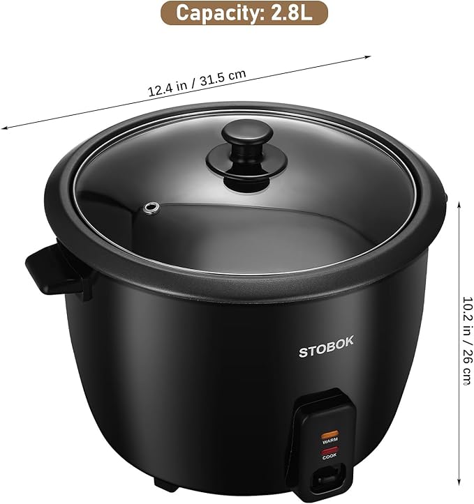 Ciieeo Small Rice Cooker Electric Rice Maker Clear Lid Travel Electric Pot Mini Stew Pot For Homes Camping 2.8l With Us Plug