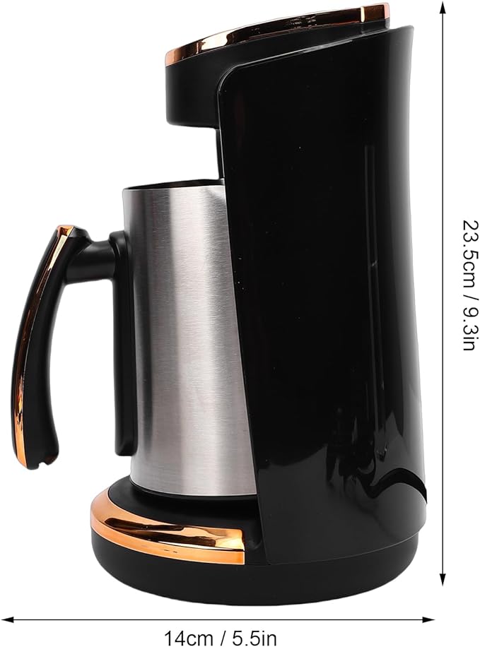 Yosoo Single Cup Turkish Coffee Machine 550W Design Compact Portable Turkish Coffee Maker with 250ML Capacity Intense Flavor Quick Heating for Home Office Traveling Camping (US Plug 110V)