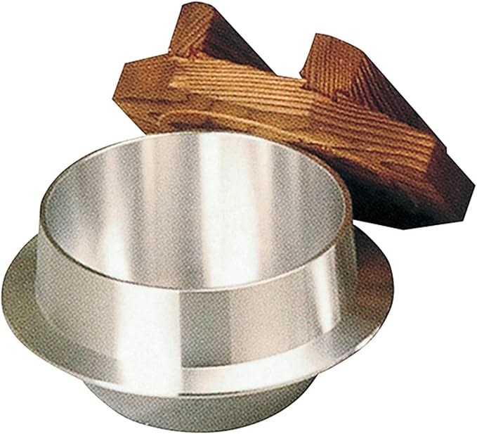 Tonamishouten Rice Pot Easy to Make 1 Pair of Rice Wooden Lid Made in Japan Aluminum Outdoor Activities Camping Direct Fire OK