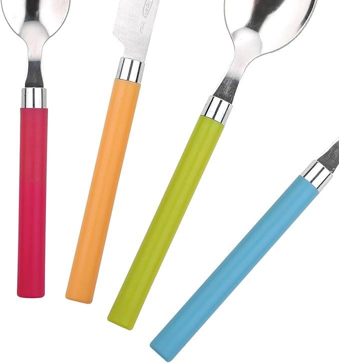 San Ignacio Set of 3 pans Ø16Ø20Ø24cm + 24Pc cutlery in stainless steel multicoloured