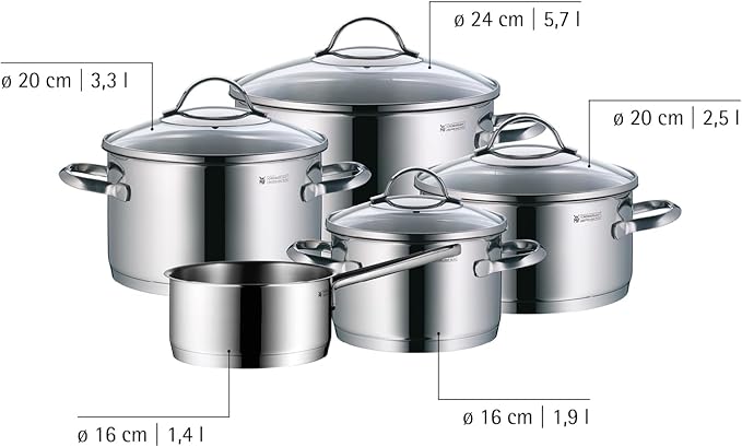 WMF Provence Plus Cromargan Pot Set Silver 5-Piece