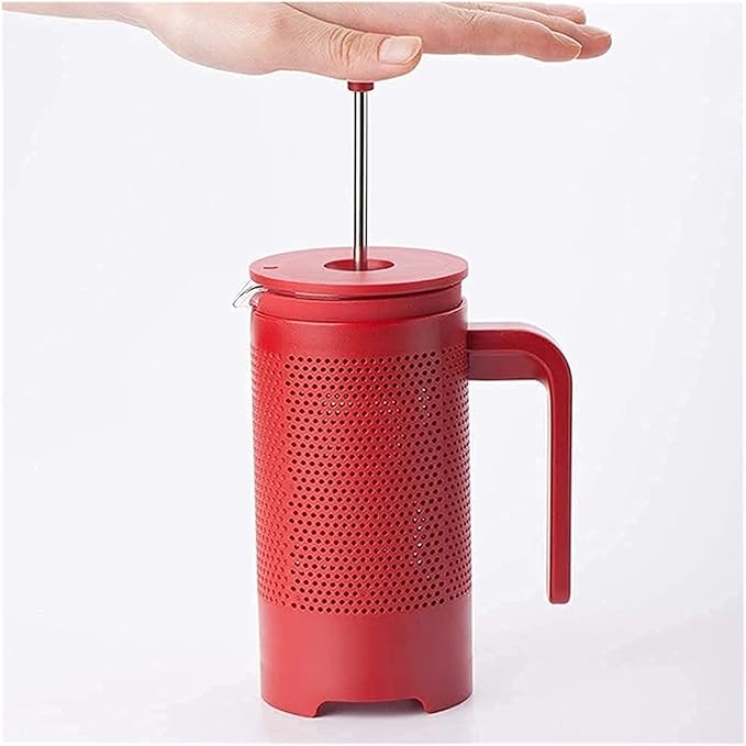 French Press Coffee Maker Large Glass Filter System Café Carafe Teapot plus Stainless Coffee Spoon Cleaner Brush for Hot Cold Brew(Green)