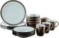 Gourmet Basics by Mikasa 5203746 Anastasia Dinnerware Set (Service For 4) Blue