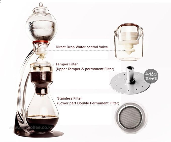 Miracle 700 Cold Brew Dutch Coffee Maker Hand Drip SET 24 oz with Tamper filter