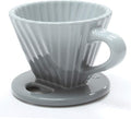 Chantal Lotus ceramic pour over coffee dripper 8 ounces Fade Grey