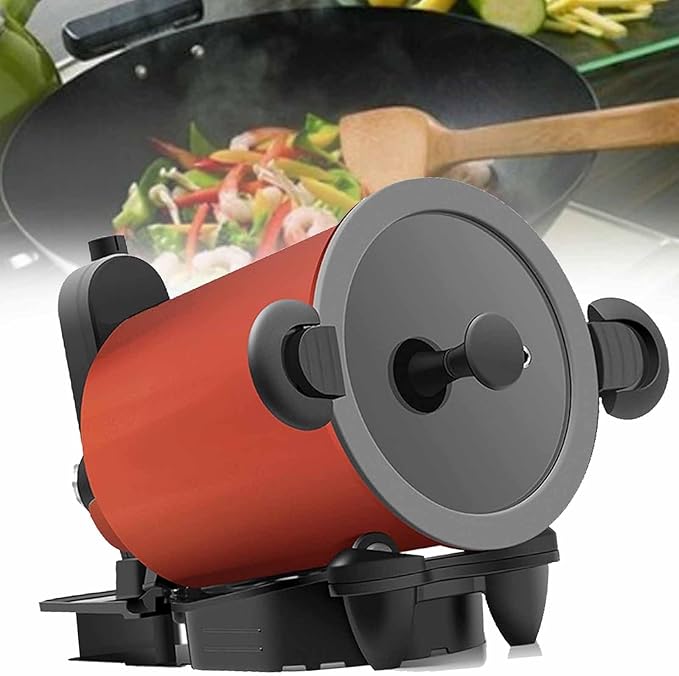 Intelligent Automatic Cooking Machine with 360 Degrees Rotating and All-Round Heating Portable Automatic Stir Fry Cookerfor Home Restaurant