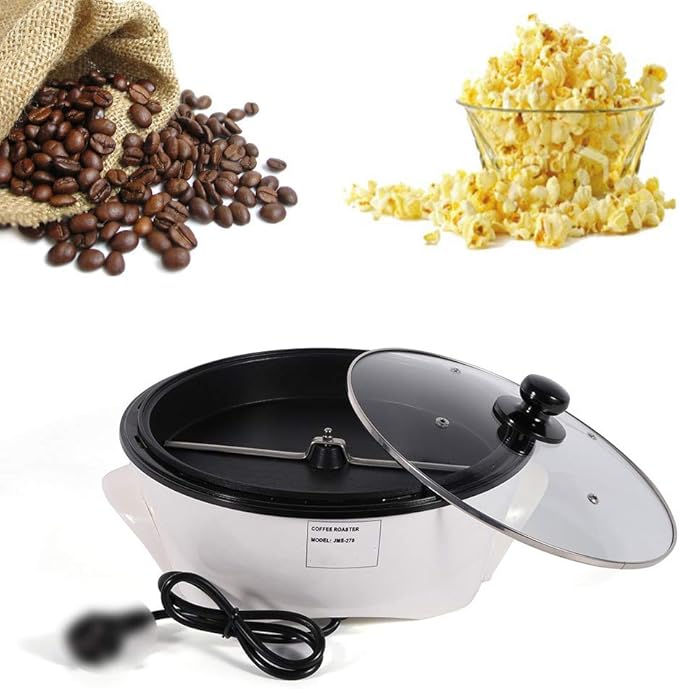 800W Electric Coffee Roaster 1500g Max Capacity Coffee Roasting Machine Popcorn Bean Roaster Temperature Adjustment GDAE10 Home Cafe 110V