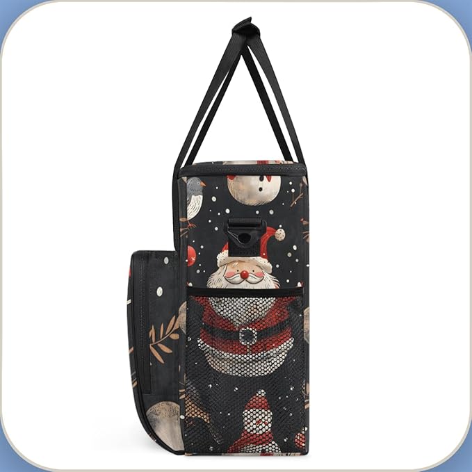 Fantastic Santa Claus Coffee Maker Carrying Bag Christmas Santa Claus Travel Storage Bag Compatible with K-Mini or K-Mini Plus Single Serve Coffee Brewer Carrying Case with Pockets &amp Shoulder St