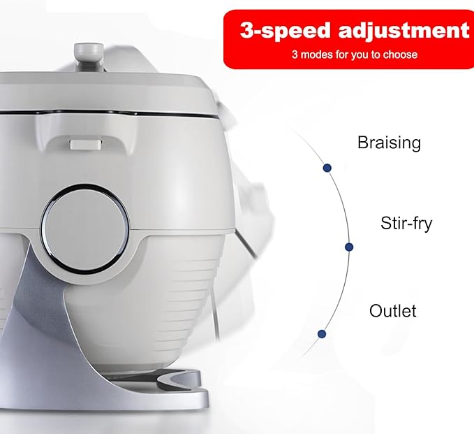Automatic Kitchen Fried Rice Machine Drum Cooking Machine 360° Rotating &amp 3D All-Round Heating for Stir FryingStewingCooking3-Speed Adjustable- with 3 Cooking